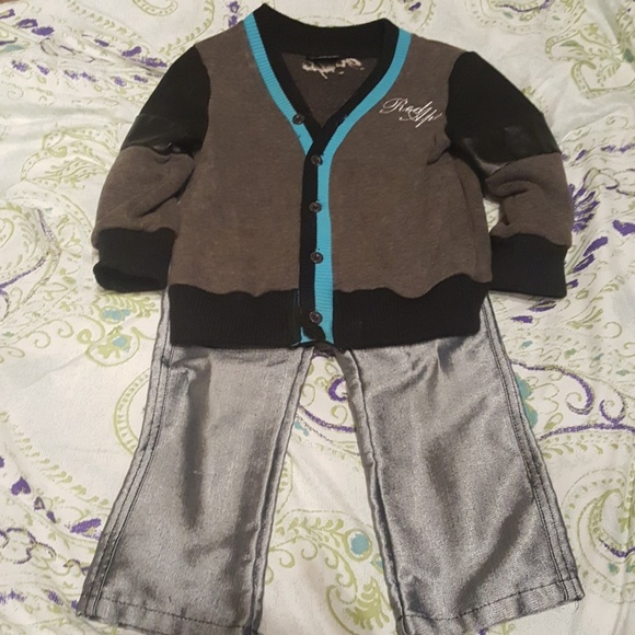 Red Ape Jacket and Jean 2 Piece Set - Picture 1 of 6